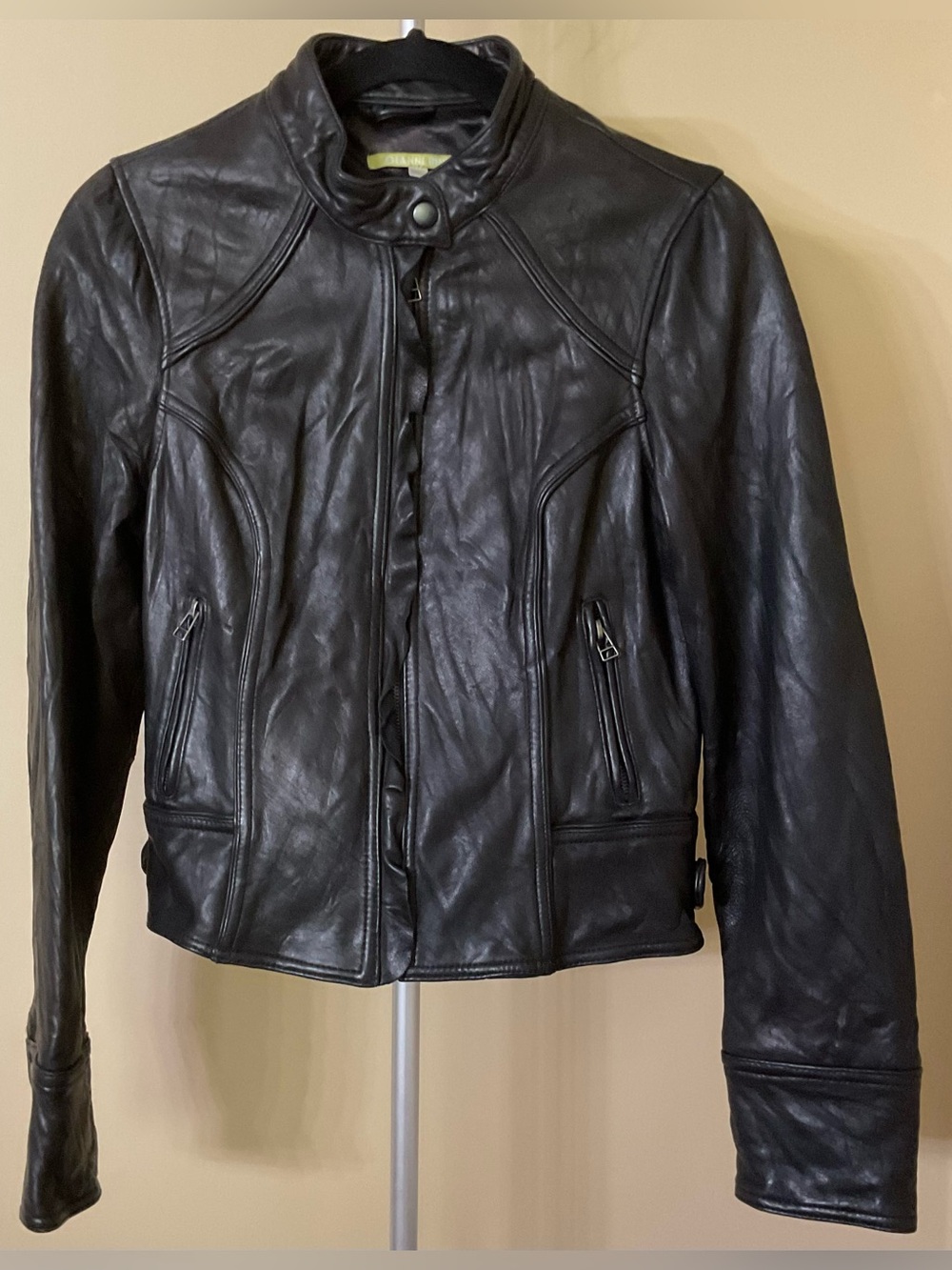 Gianni Bini Black Leather Moto Jacket